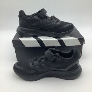 Adidas Runfalcon 5 EL C Running Shoes Kids Size 3 Black Sneakers IE8573